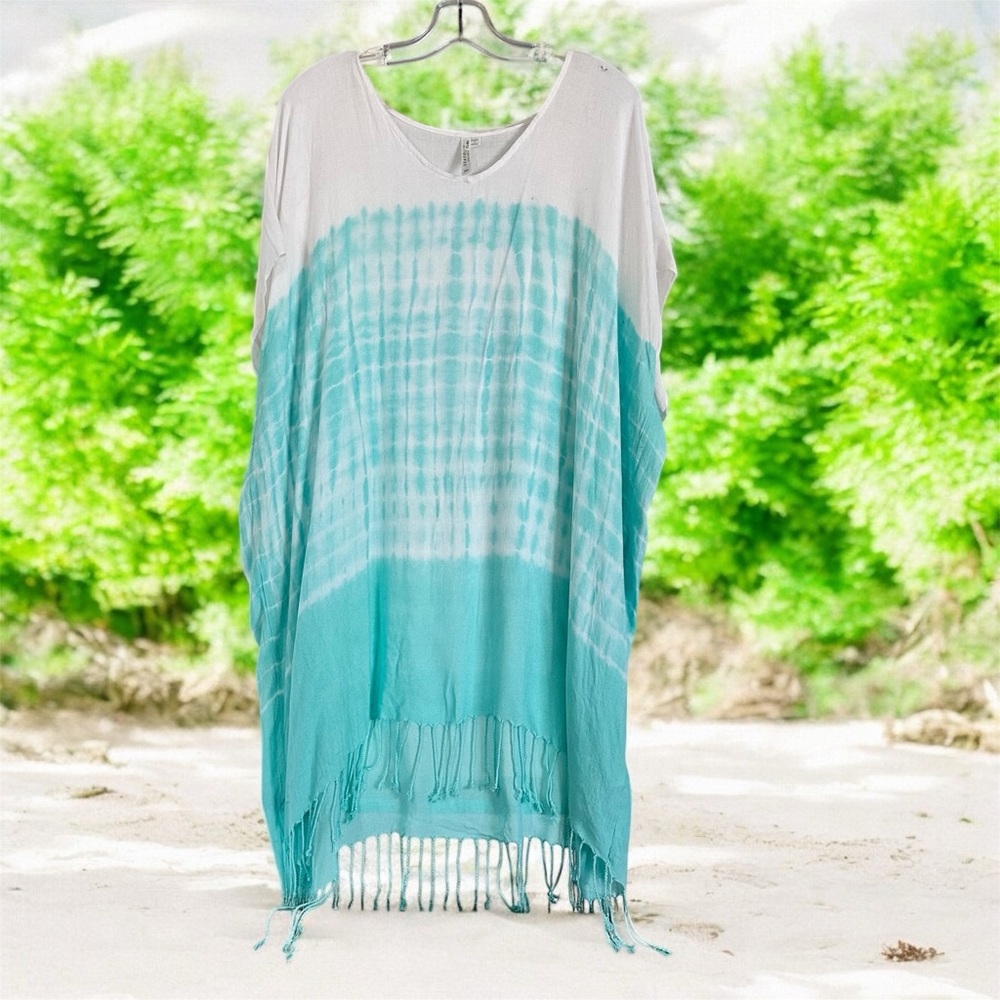 SEAFOLLY Dip Dyed V-Neck Tassel Coverup OS